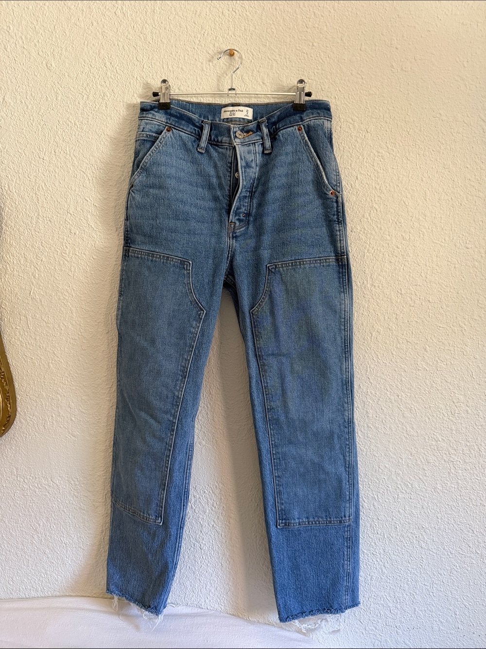 Women’s Blue Patchwork Carpenter Jeans